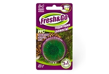 WC таблетка Fresh&Go, свежесть леса, 50г, блистер