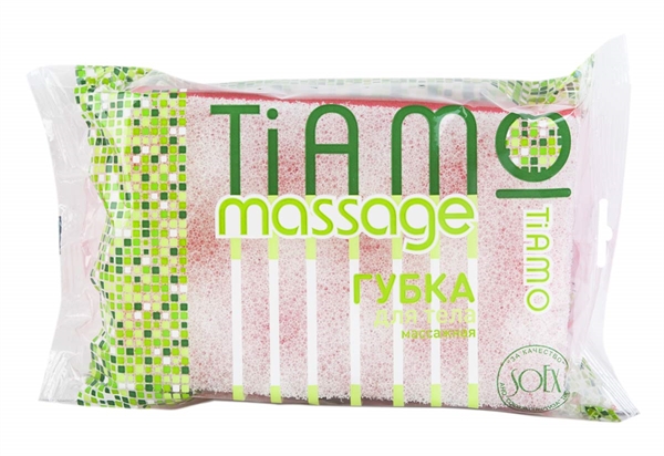 Губка для тела TIAMO Massage "Оригинал" поролон+массаж