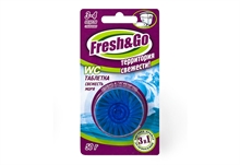 WC таблетка Fresh&Go, свежесть моря, 50г, блистер